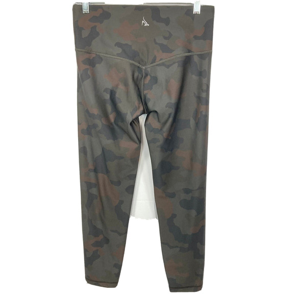 Nancy Rose Leggings Womens Sz‎ 8 Green Camouflage Fantasy Stretch Camo - Picture 3 of 10